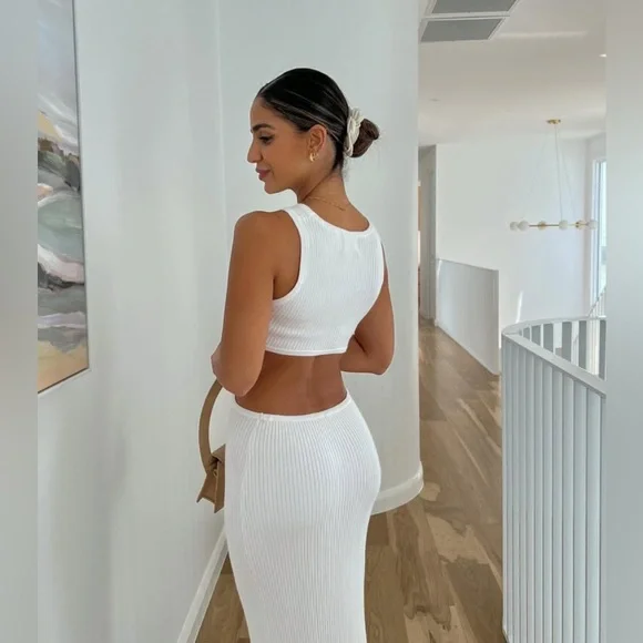 SABO SKIRT Orion White Maxi Dress